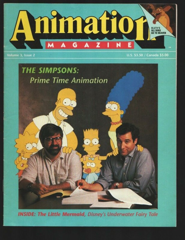 Animation Magazine #10 Fall 1989-Simpsons in Prime Time cover & feature-Matt ... 