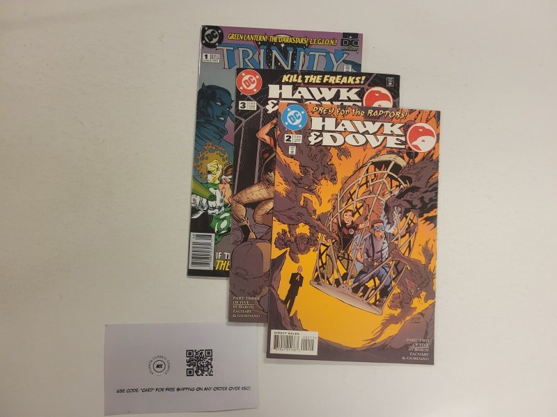 3 DC Comics #1 Trinity + #2 3 Hawk & Dove 95 TJ11