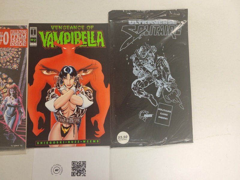 3 Malibu Topps Comics #2 Vampirella + #0 Zorro + #1 Solitaire 7 TJ27