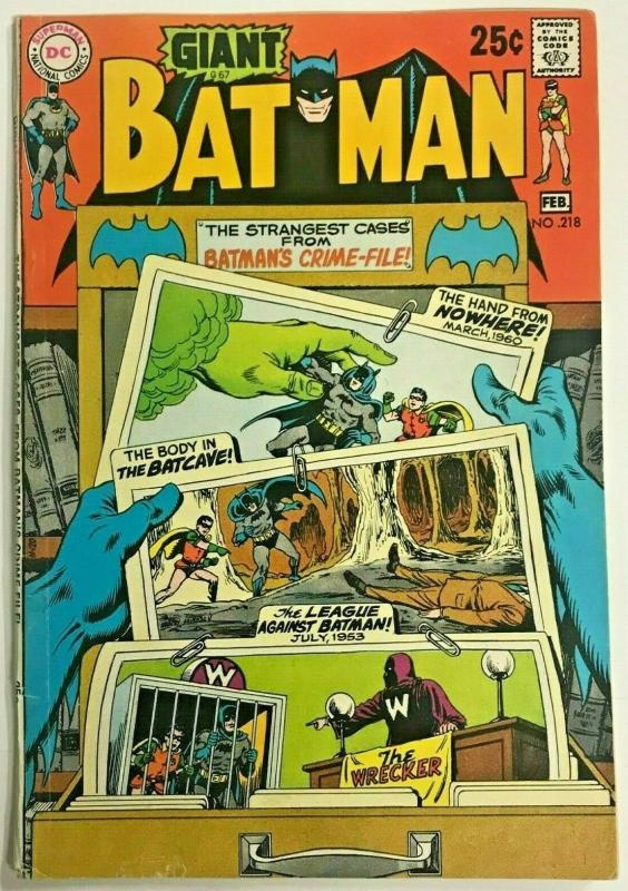 BATMAN#218 FN+ 1970  EIGHTY PAGE GIANT DC SILVER AGE COMICS