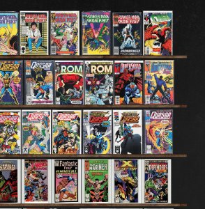 Huge Lot 150+ Comics with Quasar, Cage, Rom, Quicksilver, X-Factor & More!