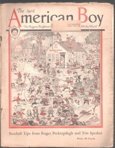 American Boy-4/1925-Harrison Cady Cover-Tris Speaker-Pulp Fiction-G