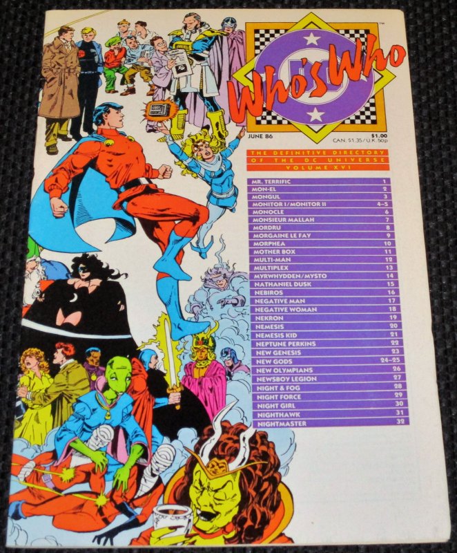 Who's Who: The Definitive Directory of the DC Universe #16 (1986)