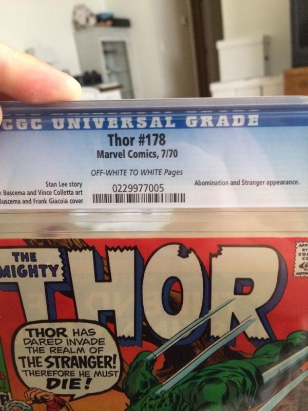 The Mighty Thor 178 Cgc 9.6 Looks 9.8 Off White White Pages Abomimation Stranger