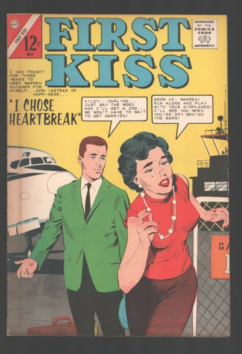 First Kiss #30 1963-Charlton-besy cover of the series-sports car police  chase