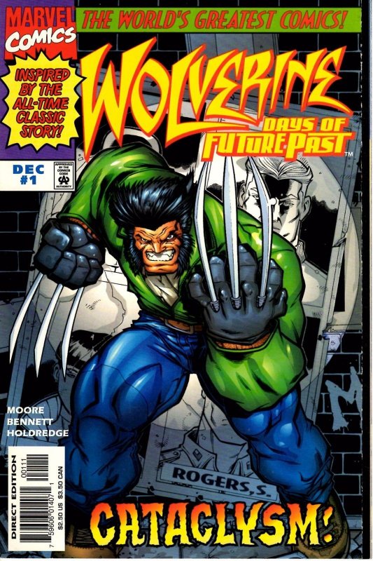 Lot Of 1 Marvel Comic Book Wolverine Days Future Past #1 J192