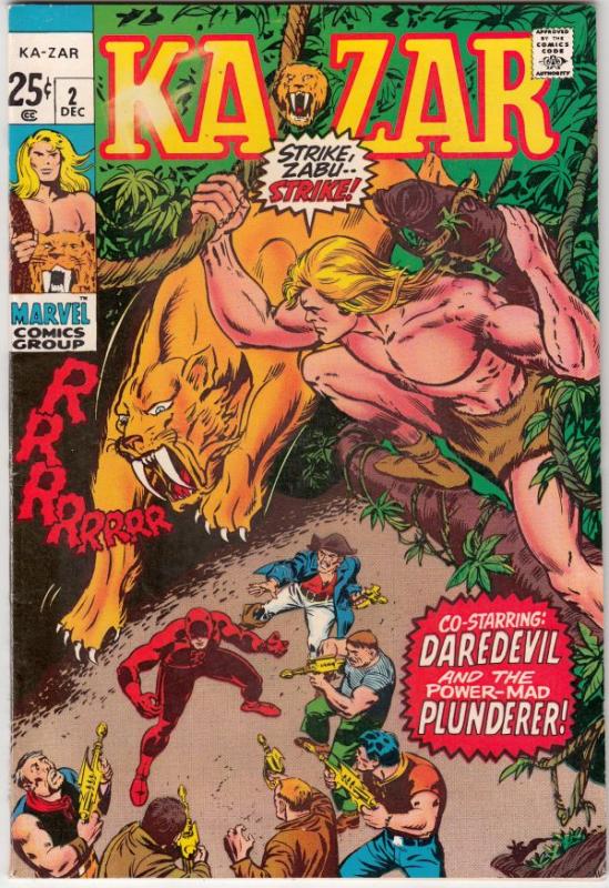 Ka-Zar Featuring Daredevil and the X-Men #2 (Dec-70) VF/NM High-Grade Ka-Zar,...