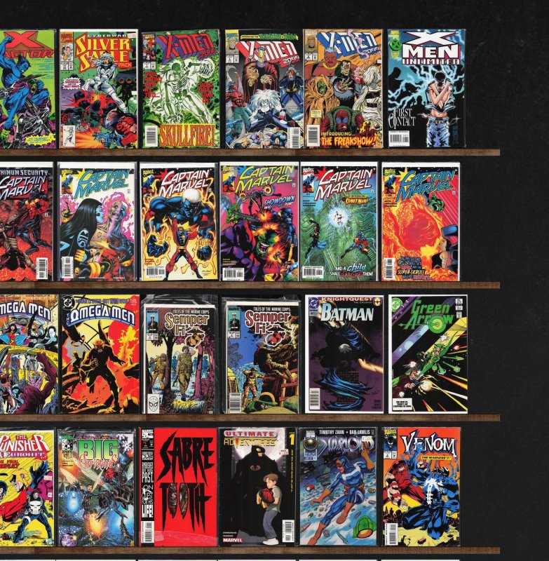 Huge Lot 150+ Comics with Captain Marvel, Doctor Fate, X-Men 2099 & More!