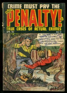 CRIME MUST PAY THE PENALTY #31 1953-ALLIGATOR COVER VG-