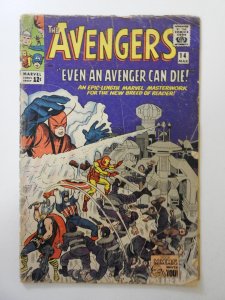 The Avengers #14 (1965) FR Cond Moisture stain, centerfold detached top staple