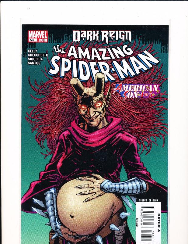 Marvel Comics SET of 4 ~The Amazing Spider-Man DARK REIGN #595-#598 VF+ (SRU044)