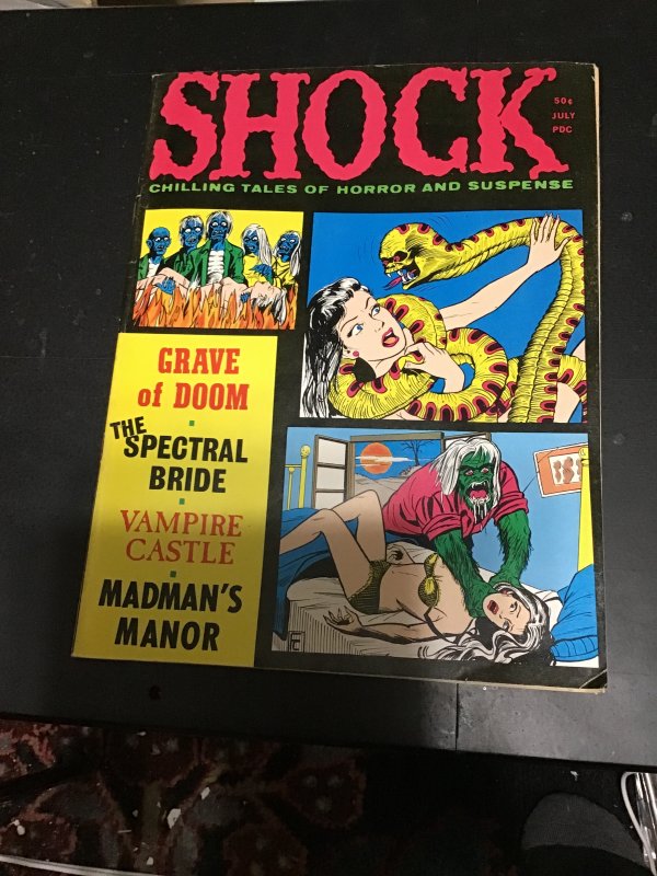 Shock vol. 3 #3 (1971) Horror cover! Mid-grade! Strangulation, vampires! FN-