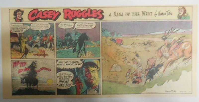 Casey Ruggles Sunday #22 by Warren Tufts from 10/16/1949 Third Page Size Year #1