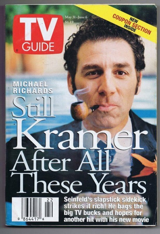 ORIGINAL Vintage May 31 1997 TV Guide No Label Michael Richards Kramer Seinfeld