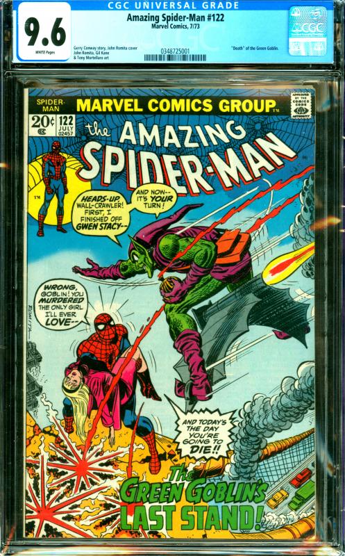 Amazing Spider-Man #122 CGC 9.6 Death of Green Goblin