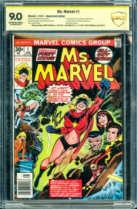 Ms. Marvel #1 (1977) 1st Carol Danvers as Ms. Marvel *SIGNED* CBCS 9.0