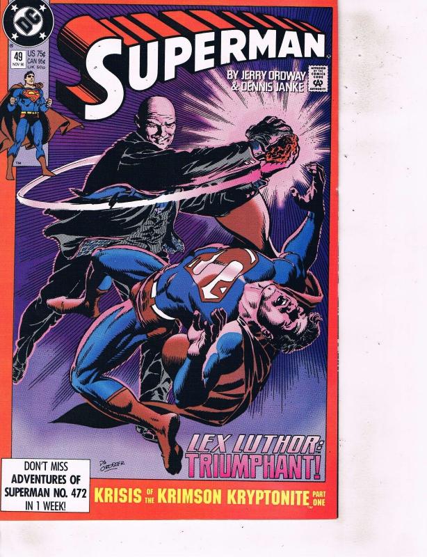 Lot Of 2  DC Comic Book Superman #49 221 Batman  BH49