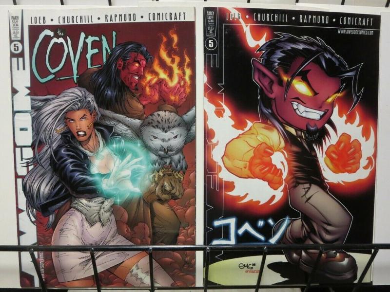 COVEN (1997 AWESOME) 5,5A  set of both variant covers!