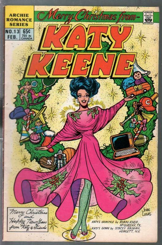 Katy Keene #13 1986-Mery Christmas-spicy poses-GGA-fashions-pin-ups-FN