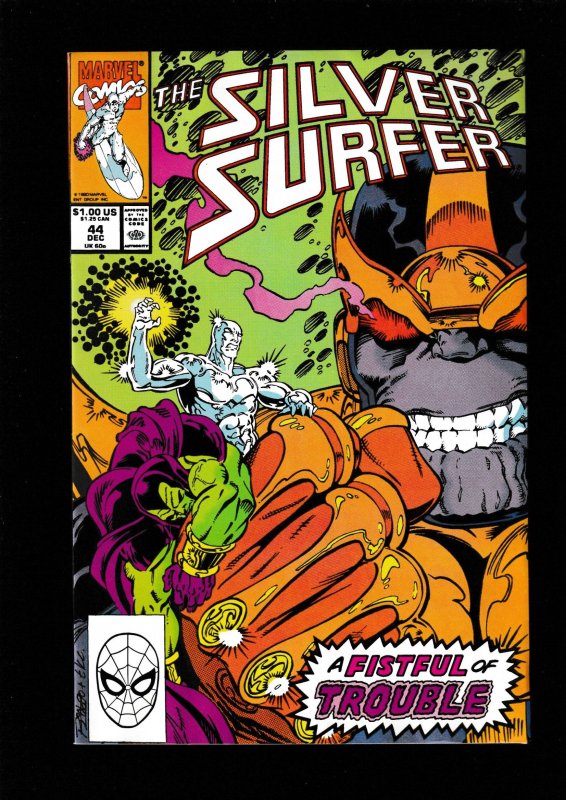 Silver Surfer #44 (1990) VFN/NM / THANOS / 1ST INFINITY GAUNTLET