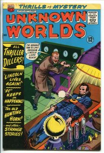 UNKNOWN WORLDS #50 1966-ACG-STEVE DITKO-ABRAHAM LINCOLN-fn//vf