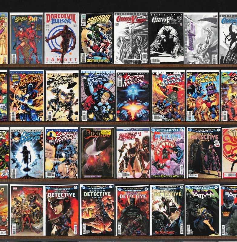 Huge Lot 140+ Comics with Captain Marvel, Batman, Detective Comics & More!