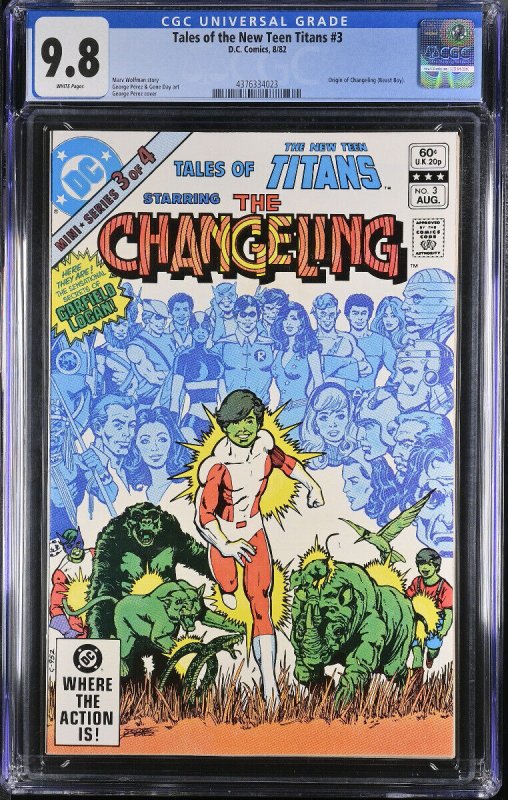 TALES OF THE NEW TEEN TITANS #3 CGC 9.8 -CHANGELING-COMIC BOOK 43763340203