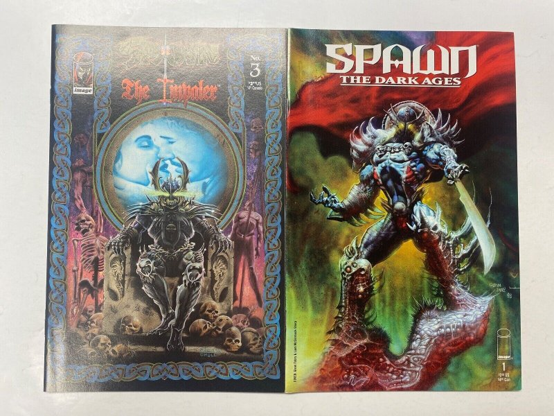 4 IMAGE comic book Spawn Impaler #1 2 3 Dark Ages #1 92 MS10