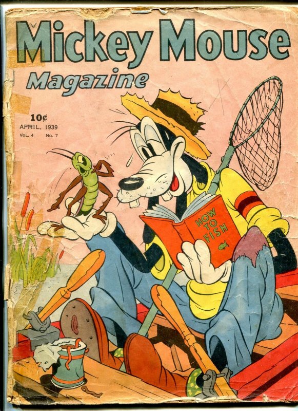 Mickey Mouse Magazine Vol. 4 #7 1939 Goofy- Wilbur- Donald Duck P/F