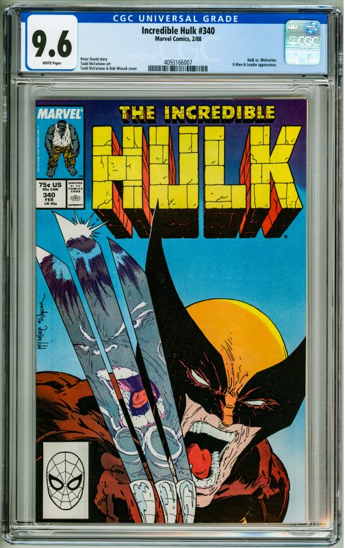 The Incredible Hulk #340 Direct Edition (1988) CGC 9.6! White Pages!