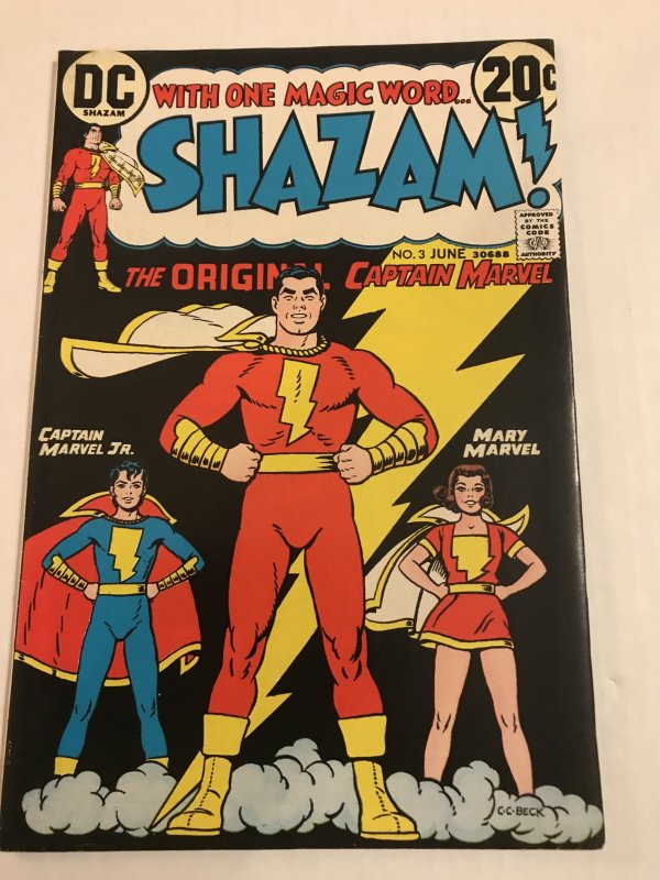 Shazam! #3 : DC Comics 6/73 VF; origin story, C.C. Beck, Mary Marvel