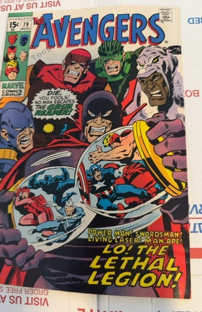 The Avengers #79 (1970)grim reaper lethal legion 1 app