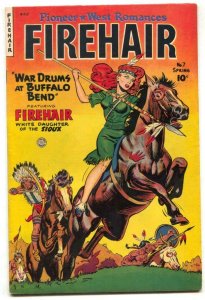 Firehair #7 1951- Fiction House GGA headlight cover VF 