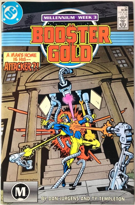 BOOSTER GOLD Comic Issue 24 — Millennium Week 3 — 1988 DC Universe VF+ Con 