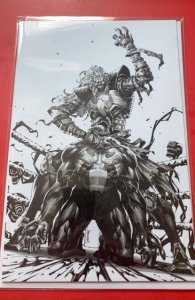 Venom #29 Exclusive Black & White Virgin Wrestling WWE Knull Sketch Variant