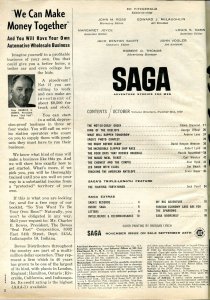 Saga Magazine October 1959-CLIPPER SHIP-SPENCER THORNTON VG/FN