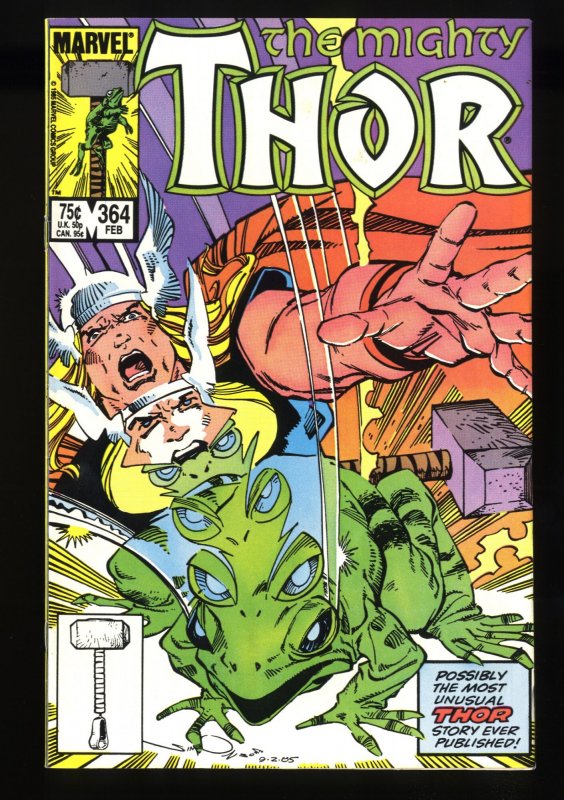 Thor #364 VF+ 8.5 1st Appearance Throg!