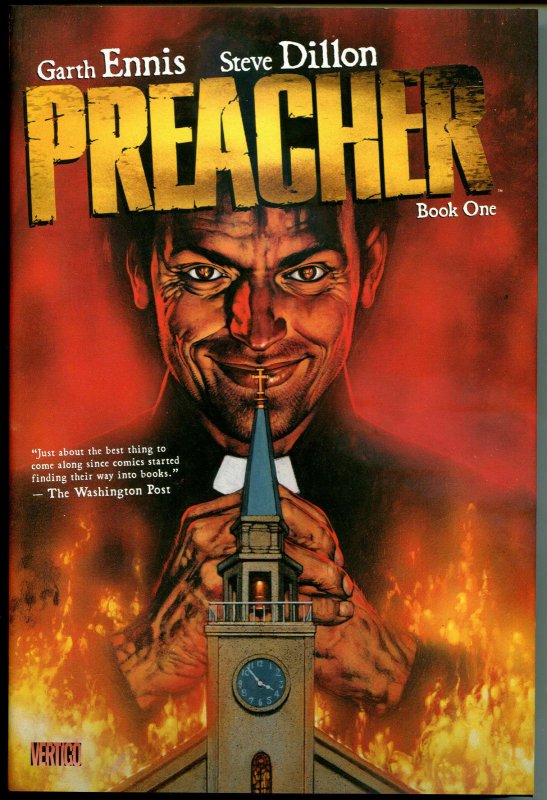 PREACHER Book 1 hardcover / dustjacket, 1st print, NM, Garth Ennis, Steve Dillon