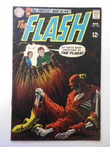 The Flash #186 (1969) VG Condition moisture stain, rust on staples