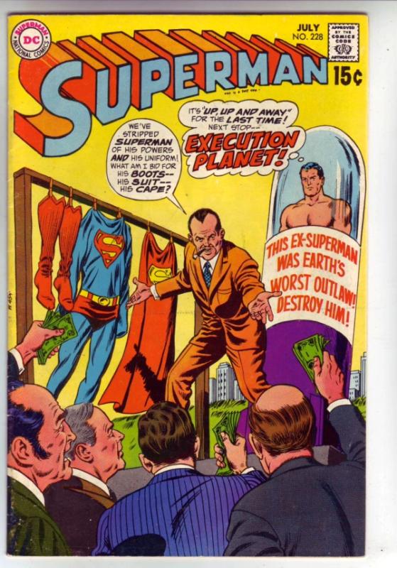 Superman #228 (Jul-70) FN/VF+ High-Grade Superman, Jimmy Olsen,Lois Lane, Lan...