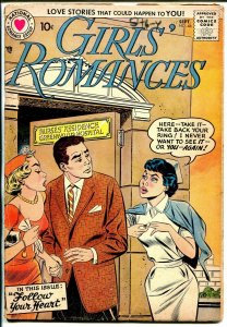 Girls' Romances #46 1957-DC-spicy art-nurse/love triangle cover-VG+