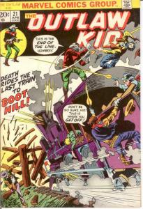 OUTLAW KID (1970-1975 MARVEL) 21 VG-F April 1974 COMICS BOOK