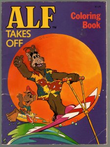 ALF Takes Off Coloring Book 1988-Marvel comics character-VG-