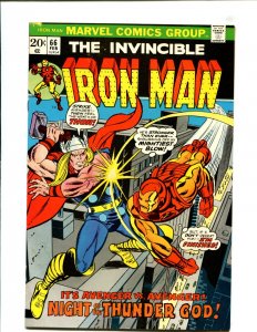 Iron Man #66 - Cover Art featuring Iron Man vs Thor! (7.5/8.0) 1974