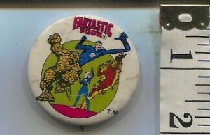 Fantastic Four Pin Back Button 1974-1 3/8 pin back button featuring famous M...