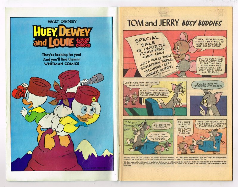 Tom and Jerry #342 (1983)   Whitman   60cent Comic