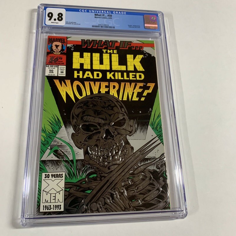 What If 50 Cgc 9.8 The Hulk Killed Wolverine? White Pages Marvel