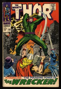 Thor #148 VG/FN 5.0 1st Appearance The Wrecker! Jack Kirby Art!