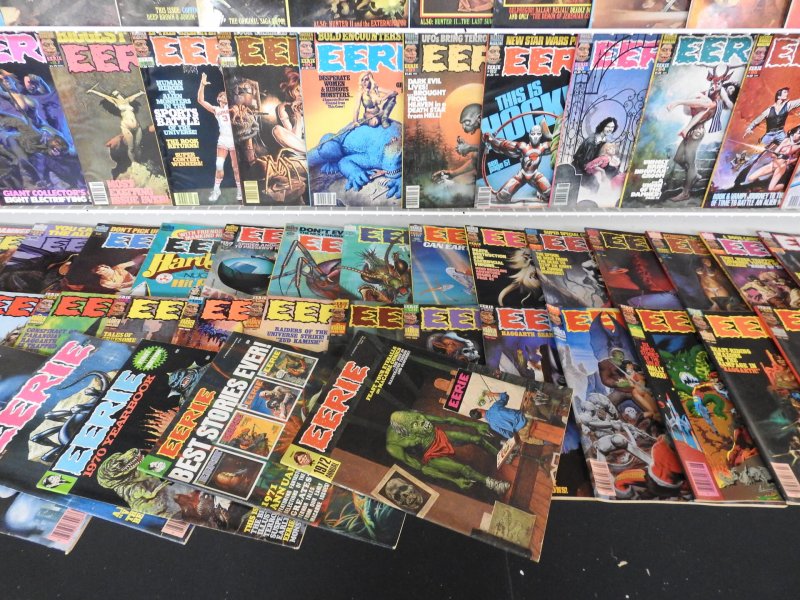 Huge Lot Eerie Magazines #2-139 & 1970, 1971, 1972 Annuals Avg FN+ Condition!