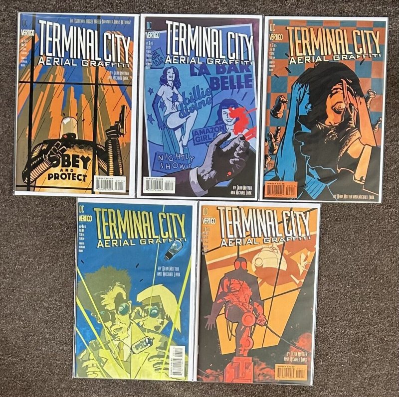 Terminal City Aerial Graffiti #1,2,3,4,5 DC Vertigo 1997 Complete Set